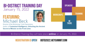 Promotional ad for 2022 Bi-district training
